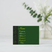 老化させた旧式なハンター緑 名刺 (スタンド正面)