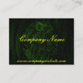 老化させた旧式なハンター緑 名刺 (裏面)