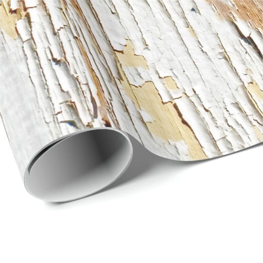 老化させた木抽象芸術の写真撮影のペンキの皮をむくこと ラッピングペーパー (ロールコーナー)