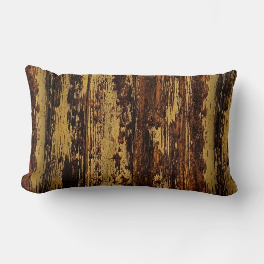 老化させた木製の装飾用クッション ランバークッション (正面)