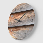 老化させた木 ラージ壁時計 (傾斜)