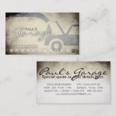 老化させた自動ガレージのロイヤリティカード ロイヤリティカード (正面/裏面)