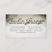 老化させた自動ガレージのロイヤリティカード ロイヤリティカード (裏面)