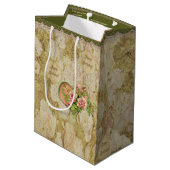 老化させた衰退したビクトリア時代の人は-誕生日-個人化なります上がりました ミディアムペーパーバッグ (裏面アングル)