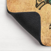 老化させた青および黒いHaidaの精神のシャチ マウスパッド (コーナー)