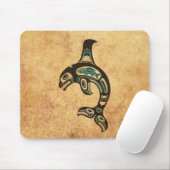 老化させた青および黒いHaidaの精神のシャチ マウスパッド (マウス)