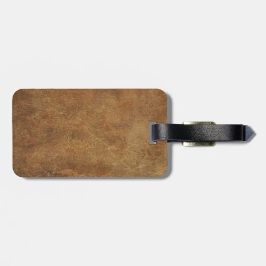 老化させ、擦り切れたなジャマイカの旗のスカル ラゲッジタグ (裏面横)