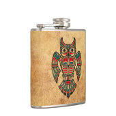 老化させ、擦り切れたなHaidaの精神のフクロウ フラスク (右)
