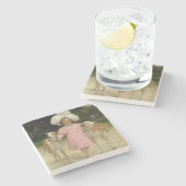 老化するアリスアントワネットdeのla 3月5 ストーンコースター (横)