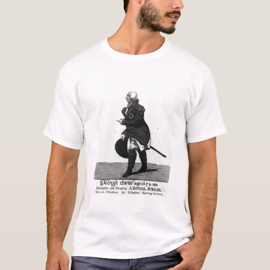 老化する王ジョージ三世72 1810年 Tシャツ (正面)