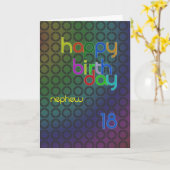 老化する甥18のための誕生日の円 カード (黄色い花)