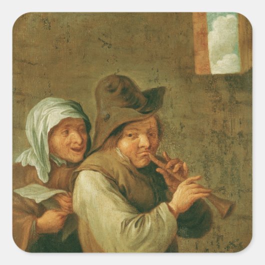 老夫婦 スクエアシール (正面)