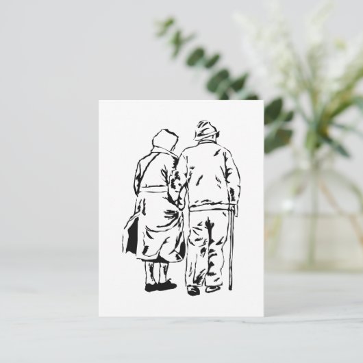 老夫婦 ポストカード (スタンド正面)