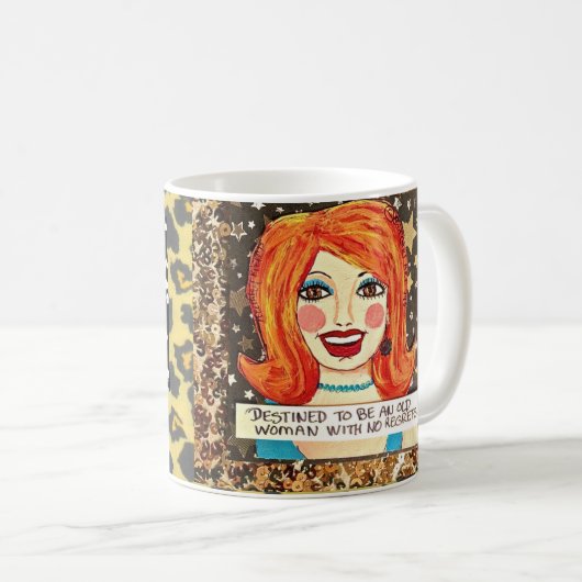 老女があるために予定されるマグ コーヒーマグカップ (正面右)