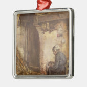 老女の皮のポテト メタルオーナメント (左)