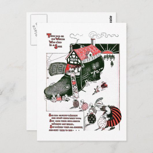 老女の韻が踏まれた子供部屋 ポストカード (正面/裏面)