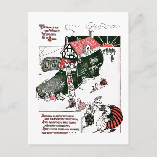 老女の韻が踏まれた子供部屋 ポストカード (正面)