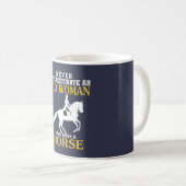老女は馬に乗ります コーヒーマグカップ (正面右)