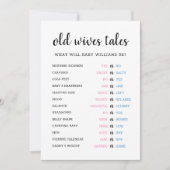 老妻の物語ジェンダーが赤ちゃんのシャワーカードを明らかにする 招待状 (正面)