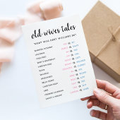 老妻の物語ジェンダーが赤ちゃんのシャワーカードを明らかにする 招待状