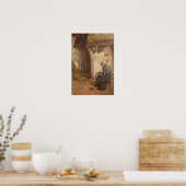 老婆がジャガイモを皮むく ポスター (キッチン)