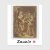 老婆と男の子が暮らすシーン シール (シート)