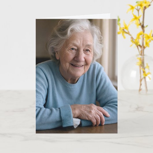 老婆を得るためにニースのおばあさん誕生日 カード (黄色い花)