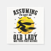 老婆婆だと思ってたのがあなたの最初の魔女 スタンダードカクテルナプキン (正面)