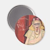 老婦人と葉巻 マグネット (正面/裏面)