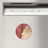 老婦人と葉巻 マグネット (インサイチュ (食洗機))