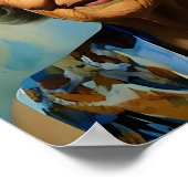 老婦人と青い蝶 ポスター (角)