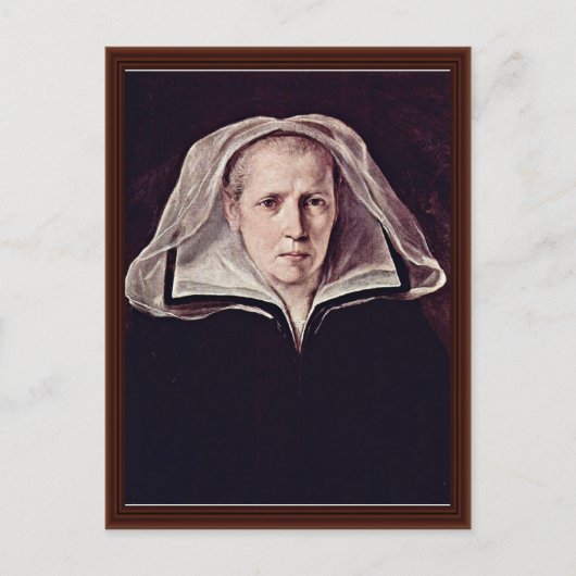 老婦人のポートレート ポストカード (正面)