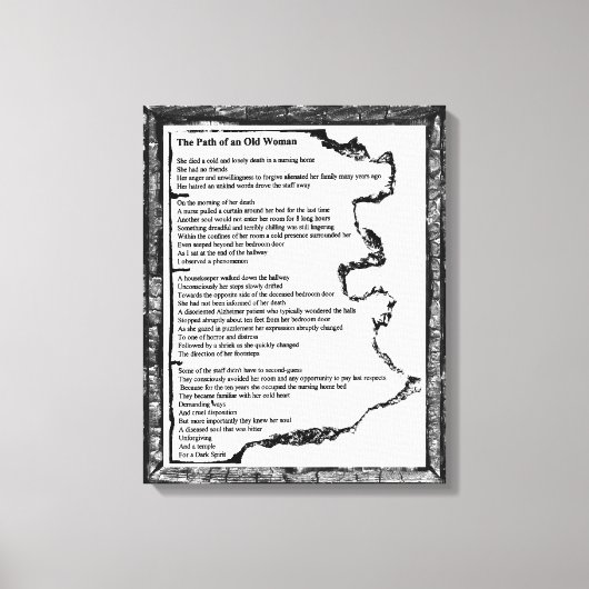 老婦人の道 キャンバスプリント (正面)