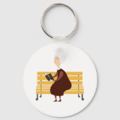 老婦人読の聖書 キーホルダー (正面)