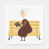 老婦人読の聖書 スタンダードランチョンナプキン (正面)