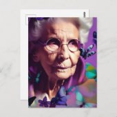 老婦人 ポストカード (正面/裏面)