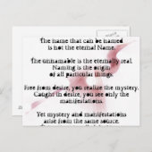 老子道徳経はあなたの人生を変える ポストカード (正面/裏面)