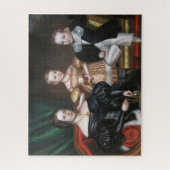 老師絵画の女と二人の子供 ジグソーパズル (縦)