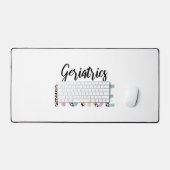 老年看護師かわいいヒョウのデザイン – おかしい贈り物 デスクマット (キーボード&マウス)