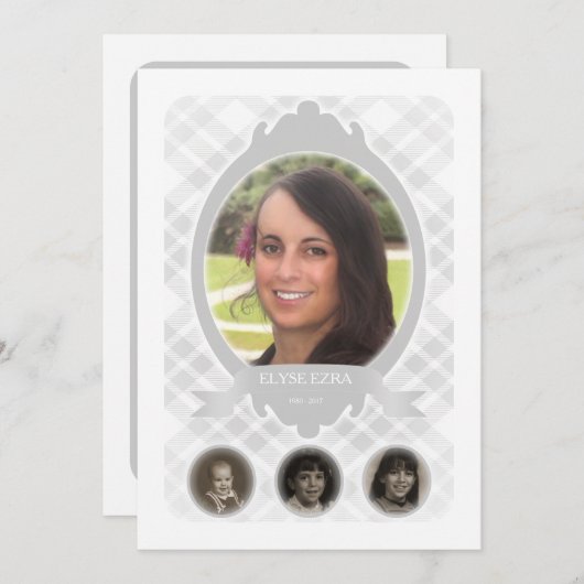 老後の写真記念発表 案内状 (正面/裏面)