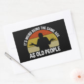 老後風変わりと同じ年だ 長方形シール (封筒)