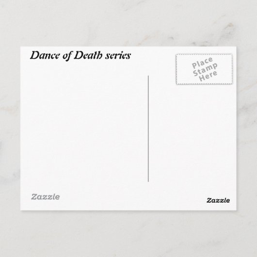 老愚がワインのはがきを飲むと ポストカード (裏面)