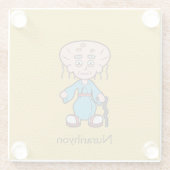 老日本の男ヌラリヒョン:漫画の妖怪 ガラスコースター (裏面)