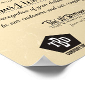 老朽化したシルバー従業員の記念日の証明書 ポスター (角)