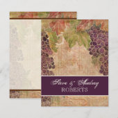 老朽化したブドウ結婚畑の文房具 – フラットカード ノートカード (正面/裏面)