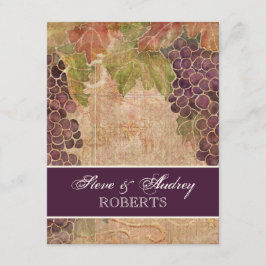 老朽化したブドウ結婚畑の文房具 – フラットカード ノートカード