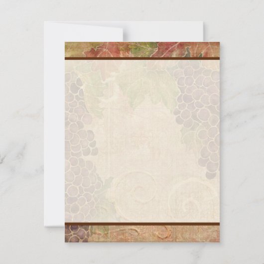 老朽化したブドウ結婚畑の文房具 – フラットカード ノートカード (裏面)