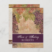 老朽化したブドウ結婚畑の文房具 – フラットカード ノートカード (正面/裏面)