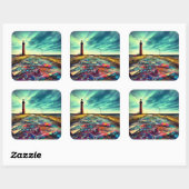 老朽化したライトハウスオンアンアパーベイジテッドビーチ スクエアシール (シート)