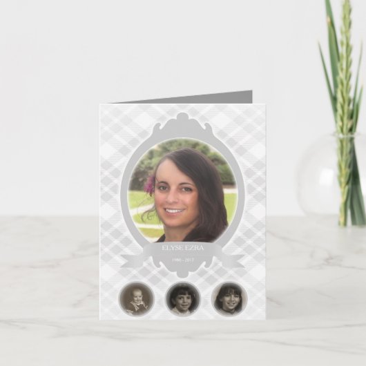 老朽化した写真の記念発表 案内状 (正面)